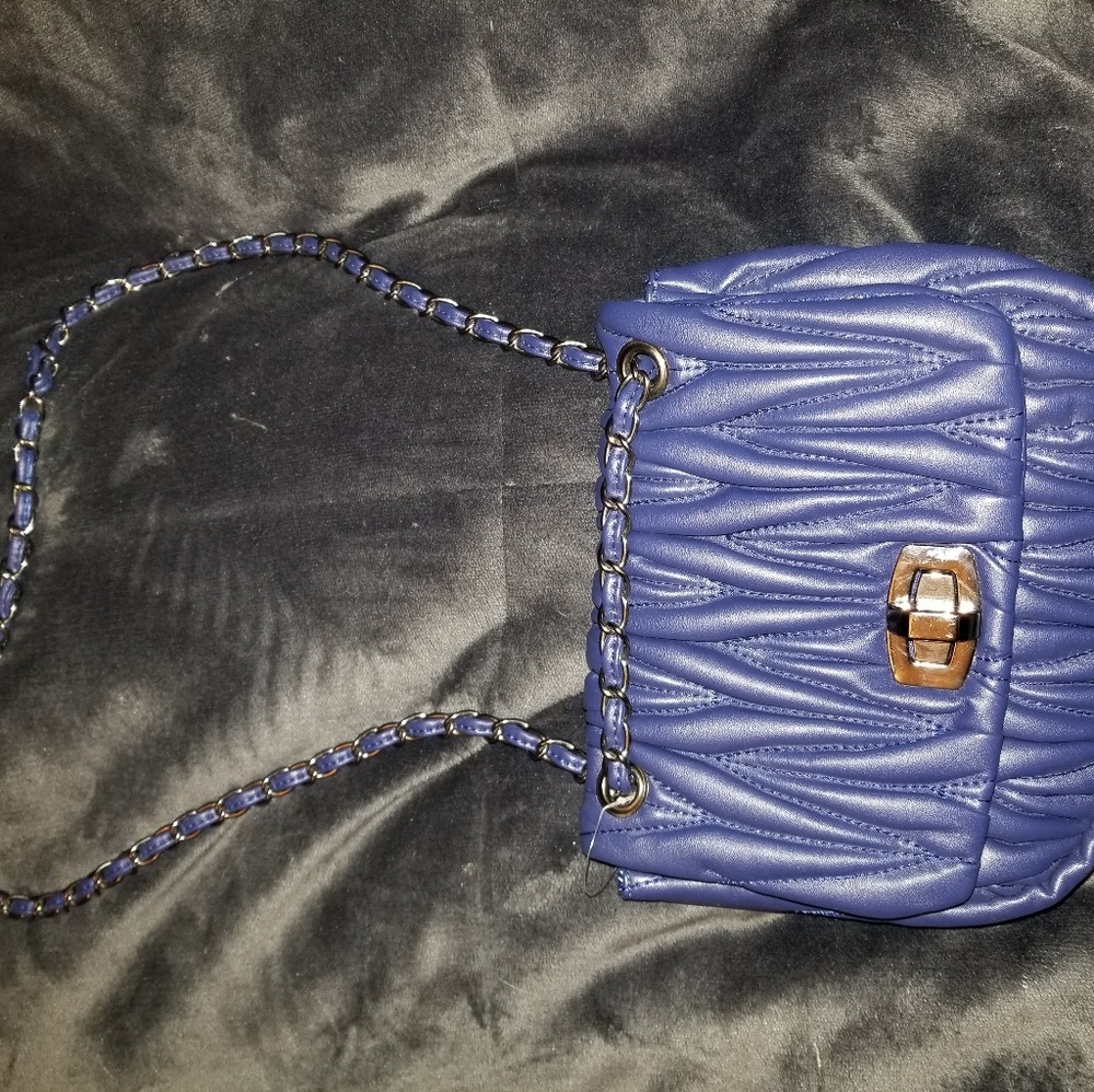 Blue Leather Purse